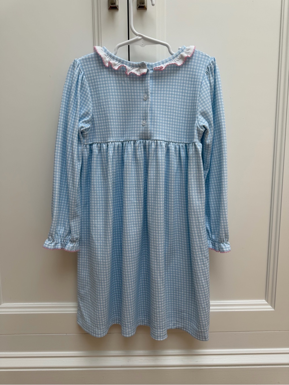 James & Lottie Smocked Gingham Dress Size 5 NWOT 100% Pima Cotton - Picture 2 of 6